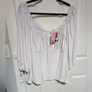 4x white vacation top
